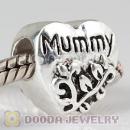 Wholesale Silver Plated European Mummy Heart Charms For Mothers Day