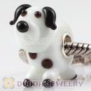 Handmade European Glass Puppy Dog Beads In 925 Silver Core Wholesale