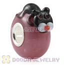 Handmade European Glass Lilac Cat Beads In 925 Silver Core Wholesale