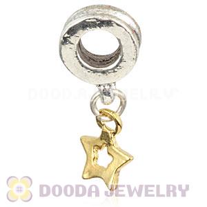 Gold Plated European Star Dangle Charm Bead Wholesale