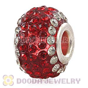 Wholesale European Pave Crystal Bead With Alloy Core