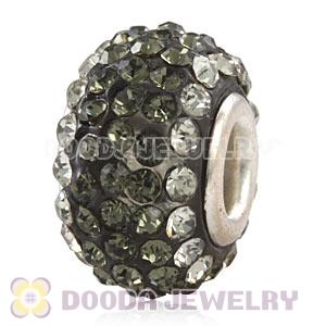 Wholesale European Pave Crystal Bead With Alloy Core