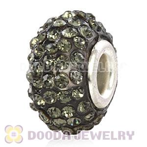 Wholesale European Pave Crystal Bead With Alloy Core