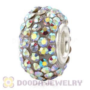 Wholesale European Pave Crystal Bead With Alloy Core