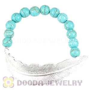 Green Turquoise Feather Beaded Bracelets Wholesale 