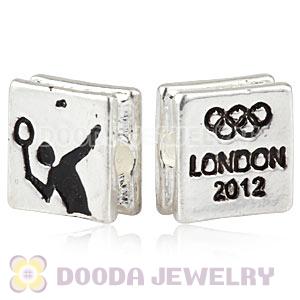 London 2012 Olympics Badminton Square Alloy Beads Wholesale