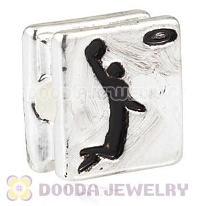 London 2012 Olympics Basketball Square Alloy Beads Wholesale