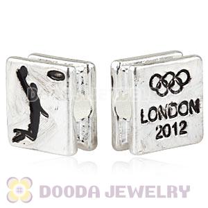 London 2012 Olympics Basketball Square Alloy Beads Wholesale