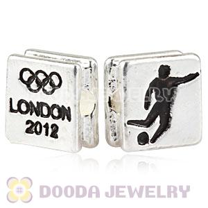 London 2012 Olympics Football Square Alloy Beads Wholesale