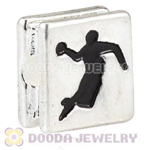 London 2012 Olympics Handball Square Alloy Beads Wholesale