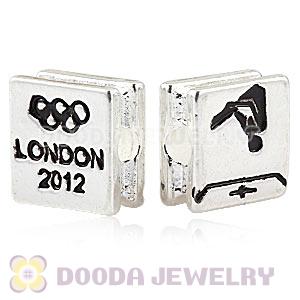 London 2012 Olympics Gymnastics Trampoline Alloy Square Beads Wholesale