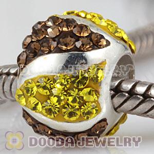  925 Sterling Silver Charm Beads With Austrian Crystal Wholesale 