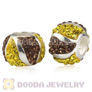  925 Sterling Silver Charm Beads With Austrian Crystal Wholesale 