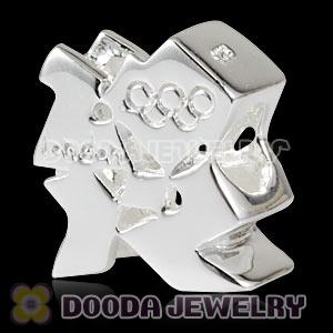 Shiny Sterling 2012 London Olympic Logo Bead Fit European Olympics Bracelet