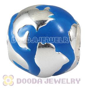 Sterling Silver Olympics 2012 Globe Bead Fit 2012 Olympics European Bracelet