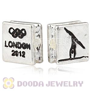London 2012 Olympics Gymnastics Artistic Square Alloy Beads Wholesale