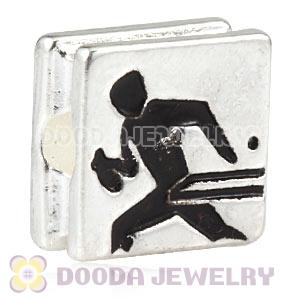 London 2012 Olympics Table Tennis Square Alloy Beads Wholesale