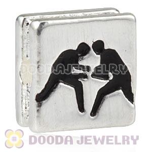 London 2012 Olympics Wrestling Square Alloy Beads Wholesale