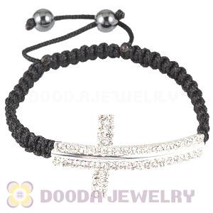 Fashion Handmade Macrame Friendship Bracelets Wholesale With Crystal Cross Beads 
