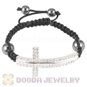 Fashion Handmade Macrame Friendship Bracelets Wholesale With Crystal Cross Beads