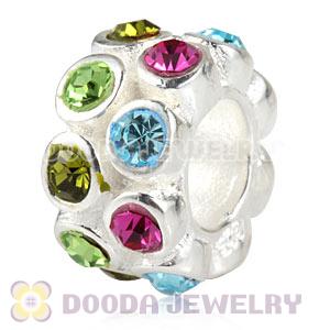 925 Sterling Silver Charm Beads With Austrian Crystal Wholesale