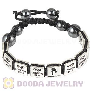 Handmade London 2012 Olympics Diving Square Alloy Bracelets With Hematite