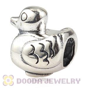 Antique Sterling Silver European Duck Charm Beads Wholesale