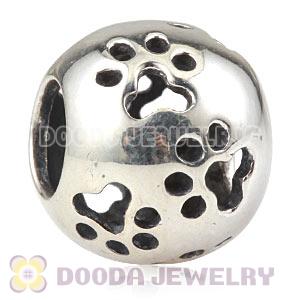 Antique Sterling Silver European Paw Prints Charm Beads Wholesale