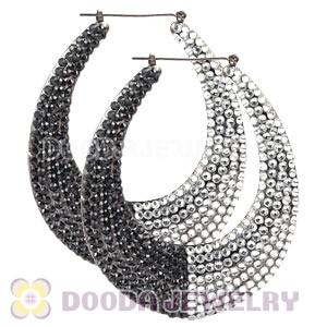 76X90mm Basketball Wives Bamboo Crystal Water Drop Earrings 
