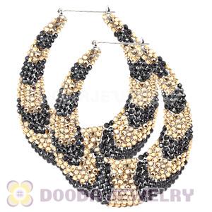 76X90mm Basketball Wives Bamboo Crystal Water Drop Earrings