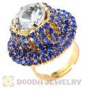 Wholesale Gold Plated Yellow Crystal Finger Rings For Men