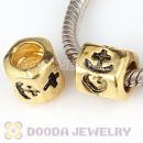 Wholesale Gold Plated European Heart Cross Anchor Bead