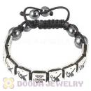 Handmade London 2012 Olympics Badminton Square Alloy Bracelets With Hematite