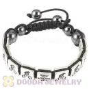 Handmade London 2012 Olympics Cycling BMX Square Alloy Bracelets With Hematite