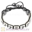Handmade London 2012 Olympics Handball Square Alloy Bracelets With Hematite