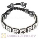 Handmade London 2012 Olympics Gymnastics Rhythmic Square Alloy Bracelets With Hematite