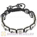 Handmade London 2012 Olympics Shooting Square Alloy Bracelets With Hematite