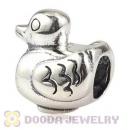 Antique Sterling Silver European Duck Charm Beads Wholesale