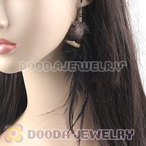 Cheap Long Grizzly Feather Earrings With Alloy Fishhook Wholesale