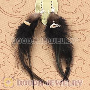 Cheap Long Grizzly Feather Earrings With Alloy Fishhook Wholesale