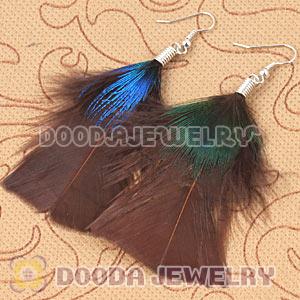 Fashion Grizzly Bohemian Feather Earrings With Alloy Fishhook Wholesale
