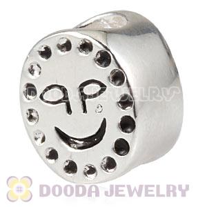 Solid Sterling Silver European Charm Jewelry Smiling Beads Charms