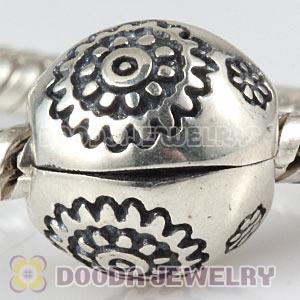 925 Sterling Silver European Midnight Bloom Clip Beads 