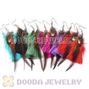 120 Pair Per Bag Mix Color Long Fashion Jewelry Feather Earrings Wholesale 