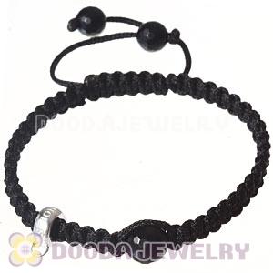 Fashion Sterling Silver Charms Macrame Bracelet Witn Agate