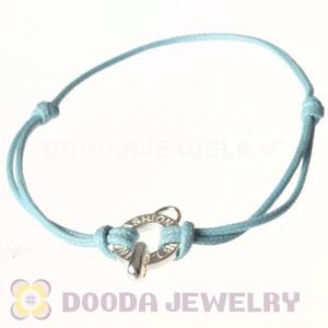 Fashion Cyan Sterling Silver Tscharms Club Bracelet Wholesale