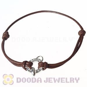 Fashion Brown Sterling Silver Tscharms Club Bracelet Wholesale