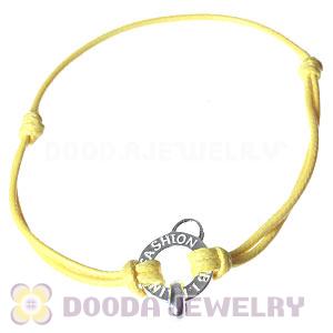 Fashion Yellow Sterling Silver Tscharms Club Bracelet Wholesale