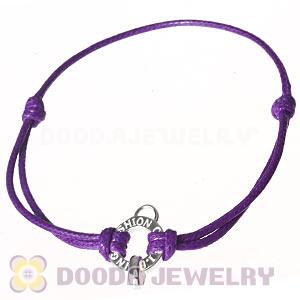 Fashion Purple Sterling Silver Tscharms Club Bracelet Wholesale