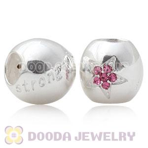 Sterling Silver 2012 Self-confidence Bead With Austrian Crystal Fit Olympics Bracelet